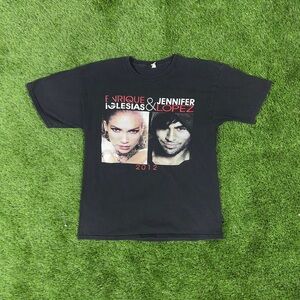 Men's Rock 2012 Tour Jennifer Lopez Enrique Iglesias T-shirt Size Large
